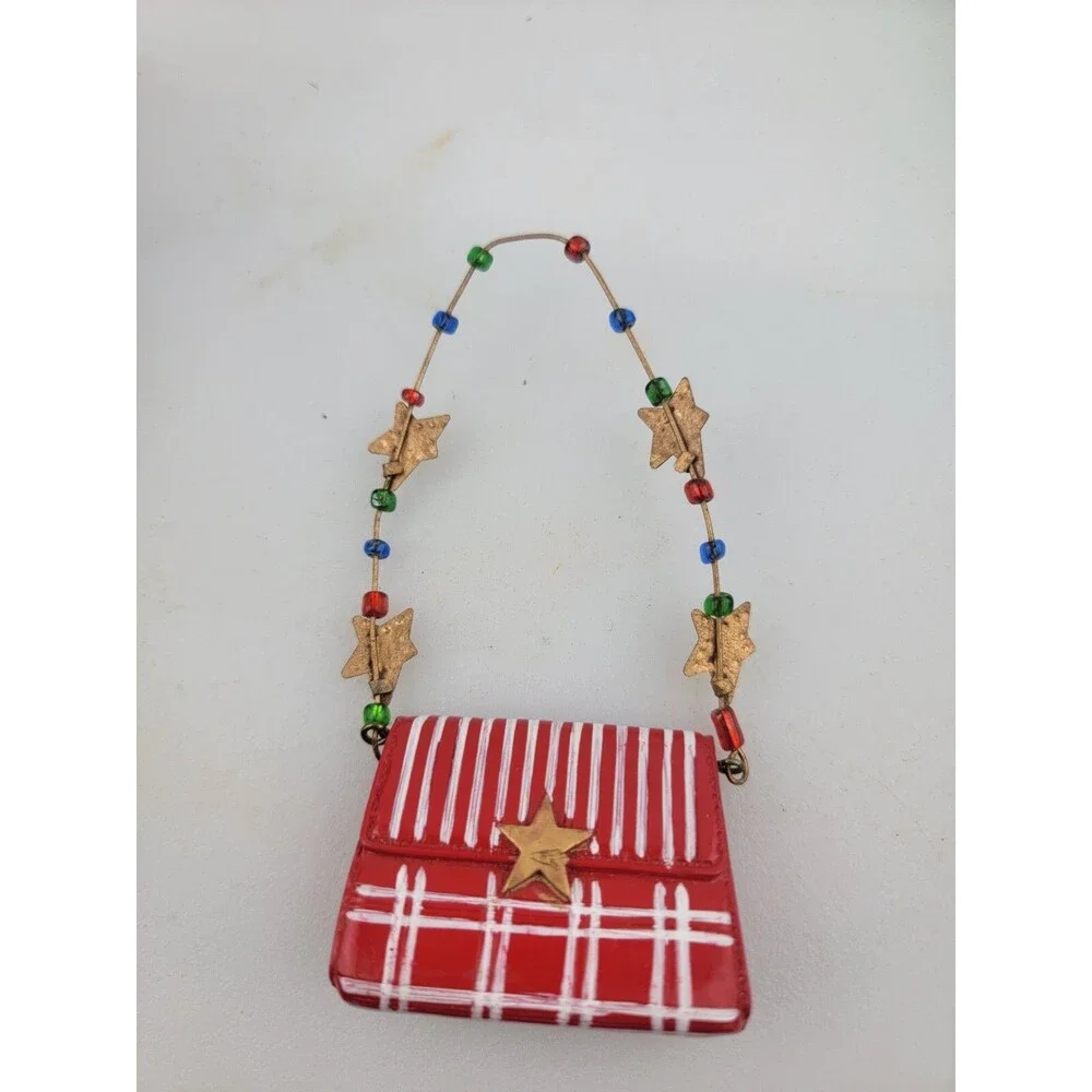 Lollysticks by Kym Bowles - Red Handbag with Stars Ornament